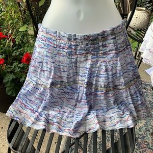 FREE PEOPLE Vintage Mini Skirt with Gold Embroidery  US Womens Size S EUC